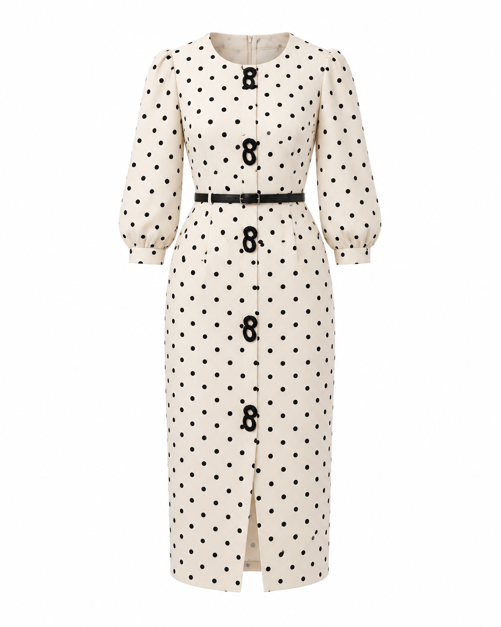 Ana polka dot midi dress