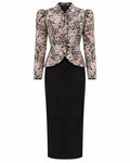 Compleu elegant cu sacou floral Aurelia